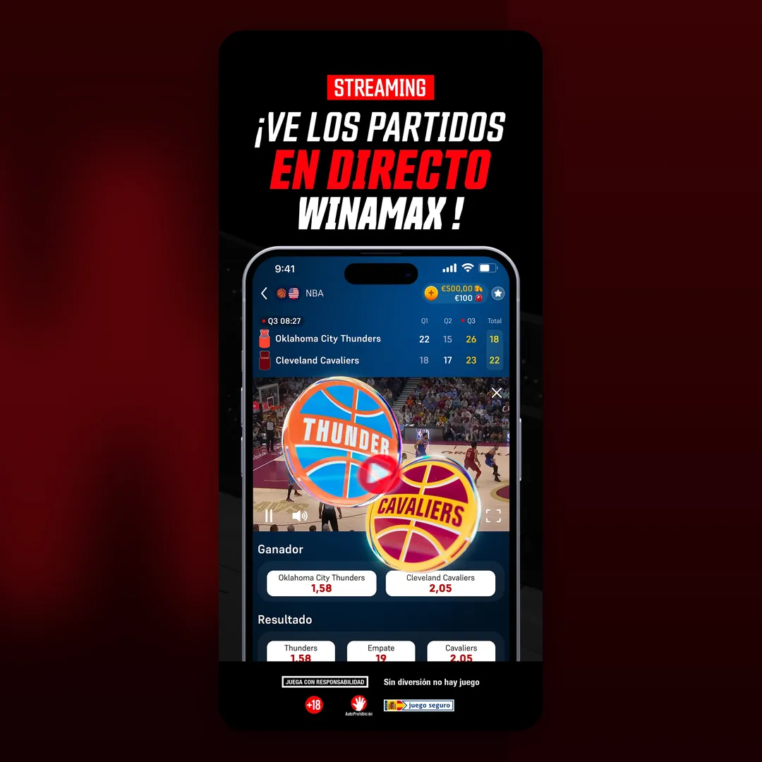 Captura oficial de la app de Winamax en la App Store española